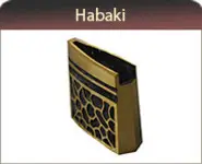 Habaki laiton creusé