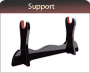 Support katana laqué noir